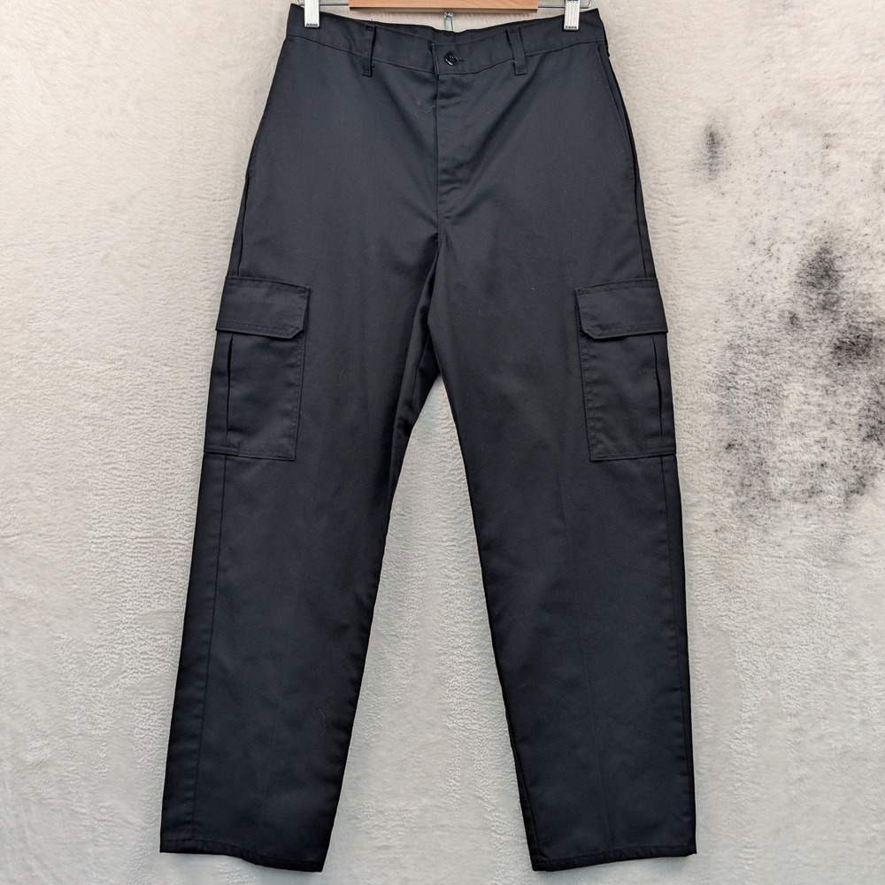 Genuine Dickies Cargo Pants Mens 32x32 Black Straight Leg Skate Utility Workwear